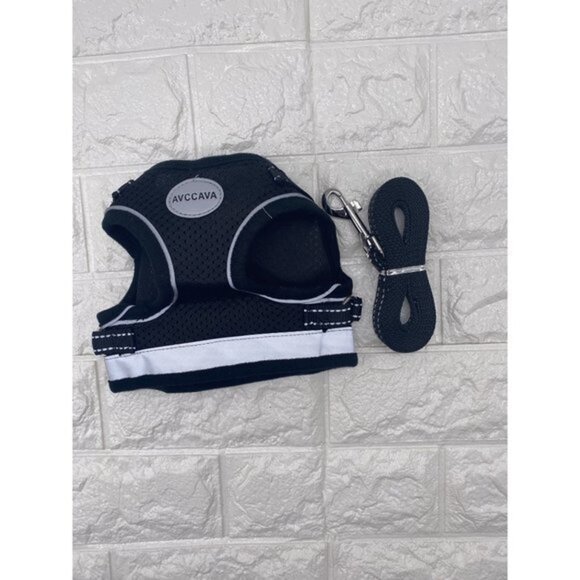 Pet Harness and Leash for Walking -Pet Safety Vest- Black and Gray- Size M - Picture 6 of 9